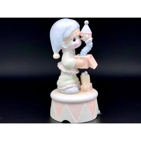 Precious Moments Music Box Figurine Clown and Puppet - Picture 1 of 4